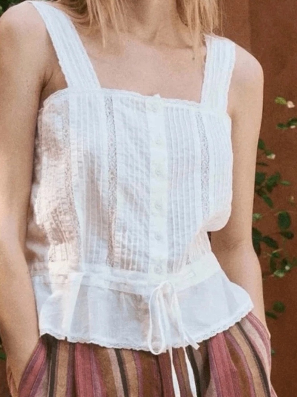 THE GREAT. The Victorian Cami in White